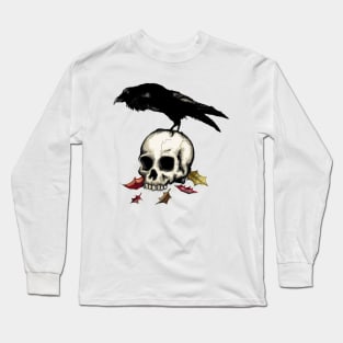 Crow Skull Long Sleeve T-Shirt